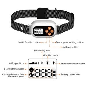 Sistema de contención de mascotas con navegación GPS IPX7 impermeable recargable collar de choque inalámbrico cerca eléctrica rastreador/localizador inteligente - Product Image 4