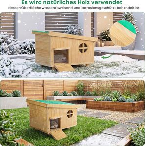 Wooden <strong>Hedgehog</strong> House Eco-Friendly Winteproof Indoor Pet <strong>Cage</strong> for Hamsters - Product Image 6