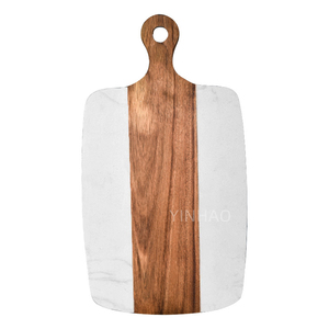 Tabla de Cortar de <span class=keywords><strong>Madera</strong></span> y Mármol de Gran Tamaño, 15.74x8.66 Pulgadas, Tabla para Charcutería, Apta para Grabado Láser - Product Image 5