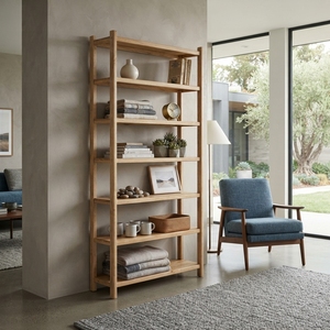 Cette élégante étagère marron en forme de A combine une fabrication robuste, idéale pour organiser votre espace avec style et ajouter une touche naturelle. - Product Image 4