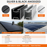 Rail de montage solaire photovoltaïque en aluminium de haute qualité, rails de panneaux solaires, support de montage, rail de toit métallique 10 kW, système de montage sur toit