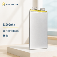 Batterie LiPo Pouch Cell haute énergie BATTIVUS 22000mAh 3.8V 20C pour drone UAV FPV
