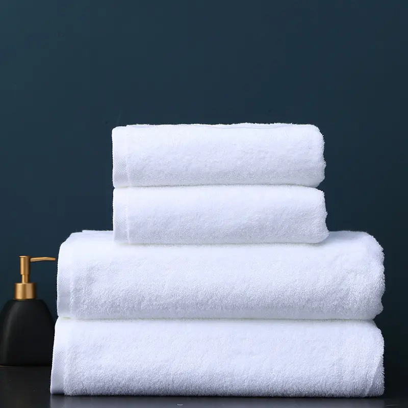 Venta al por mayor baratos juegos de toallas de mano de algodón de lujo de 5 estrellas Hotel personalizado 100% toallas de baño tejidas