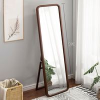 Espejo de pie de cuerpo entero de cristal para dormitorio, espejo de pared para sala de estar, muebles personalizados, de fábrica, de moda.
