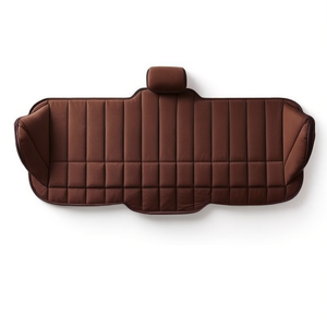 Flannel Seat Cushion Set Brown 3-Piece Car Seat Pad Backseat <b>Protector</b> - Product Image 1