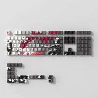 Aflion Custom 130 Keys Dye Sublimation Cherry Profile Side Print Light Transparent Keycaps for Mechanical Keyboard