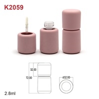 Flacon vide personnalisé pour correcteur liquide, étiquette privée, étui pour blush liquide longue tenue, emballage de maquillage avec grande brosse pour gloss à lèvres