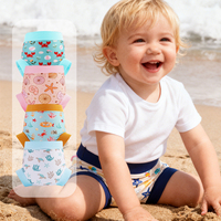 Nouvelle collection de couches de bain réutilisables en tissu pour bébés et enfants, taille haute, anti-fuites, pour la plage