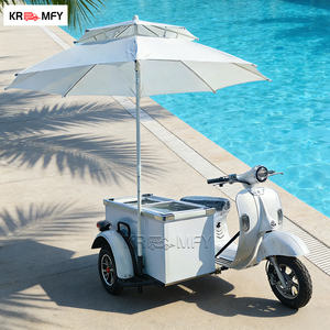 Tricycle électrique en fibre de verre personnalisable pour café mobile, chariot à glace à pousser à la main - Product Image 5