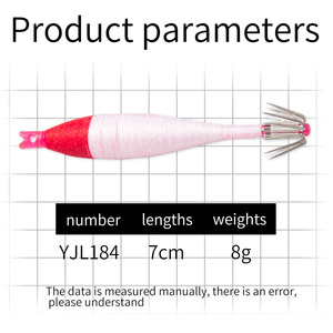 Señuelo de pesca YJL184 de 7cm y 8g, que brilla en la oscuridad, para pesca en el fondo del mar, cebo artificial de pulpo con anzuelo, para peces de agua salada. - Product Image 1