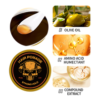 Marque privée 150g d'huile d'olive brillance forte tenue gel pour cheveux produit coiffant vagues de cire capillaire pommade pour hommes
