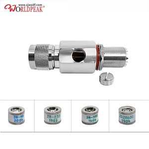 Parafoudre coaxial RF UHF PL259 mâle vers SO239 femelle à montage mural 0-3 GHz avec tube à décharge de gaz pour radioamateur et radio <span class=keywords><strong>CB</strong></span> - Product Image 1