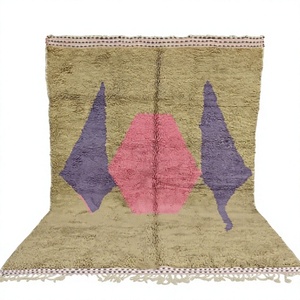 Tapis en laine moderne noué à la main de style marocain, prix d'usine personnalisable, pour intérieurs et maisons de luxe, fabriqué à la main en Inde - Product Image 1