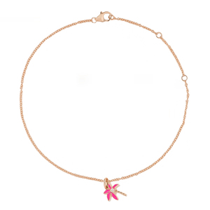 थोक फैशन कस्टम 925 स्टर्लिंग चांदी असली सोना मढ़वाया हथेली तामचीनी और हीरा पायल महिलाओं के लिए - Product Image 5