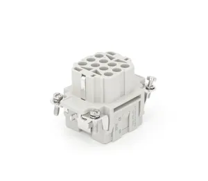 10 Pin high density heavy duty connector match with harting Han 6 b size housing heavy duty connector