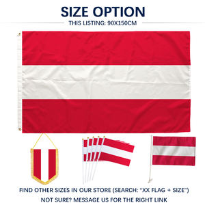 Bandiera Austriaca 3x5ft in Poliestere Stampa Monofacciale Occhielli in Ottone Cucita all'Ingrosso 3x5 90x150cm Bandiera della Repubblica d'<span class=keywords><strong>Austria</strong></span> - Product Image 4