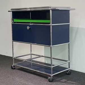 Kabinet Modular Baja Anti Karat Ramah Lingkungan Tahan Api Struktur Berkualitas Tinggi Engsel Peredam Suara Mudah Diatur Ulang Modern - Product Image 1