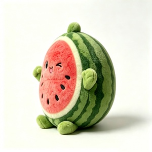 Peluche de sandía personalizable, peluche de sandía adorable, peluche de sandía lindo, peluche de fruta de sandía - Product Image 4