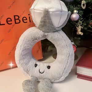 Romantik yenilik elmas yüzük peluş oyuncak, sevgililer günü yaratıcı peluş oyuncak erkekler için - Product Image 5