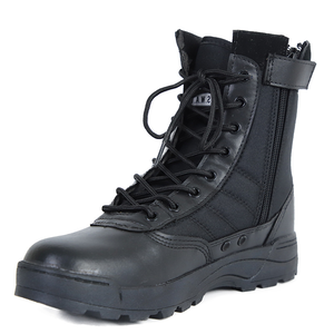 Bottes d'entraînement en cuir de vache microfibre noir légères pour l'extérieur TSB09 - Product Image 1