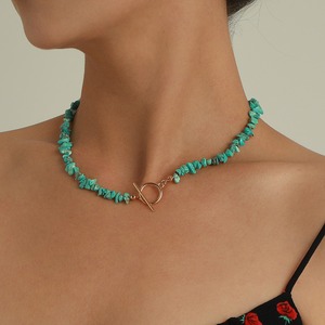 New Fashion <strong>Boho</strong> Gravel Pearl Choker Coral Aventurine Lapis Lazuli Amethyst Quartz Irregular Natural Stone Chips Women <strong>Necklaces</strong> - Product Image 3