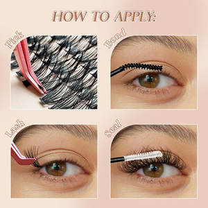 رموش ذاتية اللصق مصنوعة يدويًا من المصنع 40 د + 50 د قبل القطع ضغط على رموش شرائح مجموعة رموش ذاتية اللصق تصنعها بنفسك - Product Image 5