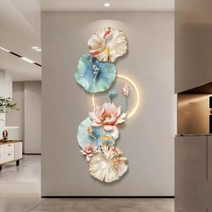 Lámpara LED con Diseño de Flor de Loto, Impresión UV en Acrílico, Corte de Bordes, Pintura Artística de Animales, Decoración de Pared para el Hogar, Directo de Fábrica - Product Image 5