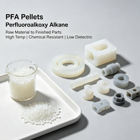 Granulés vierges de PFA (Perfluoroalkoxy Alkane) résistants aux hautes températures et aux produits chimiques, granulés de plastique fluoropolymère pour moulage par injection