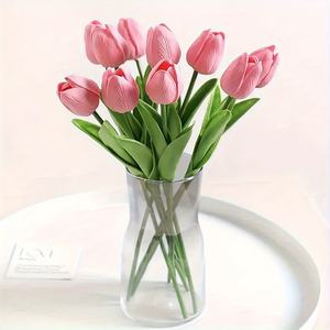 Tulipanes Artificiales <span class=keywords><strong>de</strong></span> PU <span class=keywords><strong>de</strong></span> Tacto Real en Oferta, Mini Flores Decorativas Artificiales para el Día <span class=keywords><strong>de</strong></span> la Madre, para Pasteles - Product Image 4