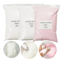 Système d'ongles en acrylique à séchage rapide, poudre acrylique naturelle transparente 1kg, effet miroir brillant, luxe, vente en gros, 2000 couleurs