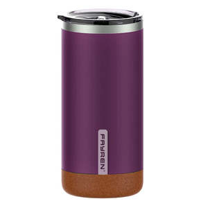 Fayren — tasse à café isolante en acier inoxydable, avec Double paroi, 16oz, pour voyage, avec fond en liège - Product Image 3