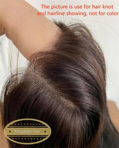 Offre Spéciale cheveux européens chaud châtaigne brun et doré Highlight couleur Luxe haut en dentelle avec doublure en soie HD perruque avant en dentelle pour les femmes - Product Image 6