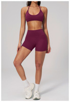 Ensemble de yoga doux comme du beurre avec logo personnalisé, 2 pièces, pour femme, sensation seconde peau, short de yoga taille haute, contrôle du ventre, pour la gym et le fitness