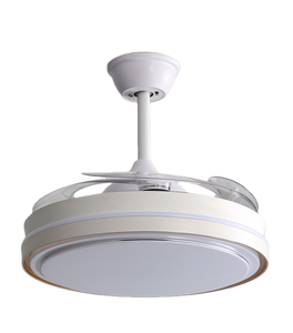 Ventilador de Techo con Lámpara de 42 Pulgadas, Invisible, Retráctil, Inteligente, con 3 Colores Atenuables, Ventilador de Techo con Luz - Product Image 6