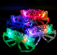 Lunettes clignotantes à LED Lunettes lumineuses Happy New Year Lunettes lumineuses Cadre Décorations de fête de Noël Divers styles