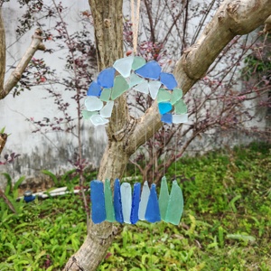 Campana de Viento Decorativa Hecha a Mano con Vidrio Marino, Estilo Bohemio Moderno y Minimalista, para Hogar y Jardín, Envío Directo - Product Image 2