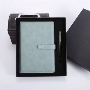 Libreta con Cubierta de Cuero Personalizada con Logotipo Grabado, Agenda con Tapa Blanda, Planificador, Artículos de Oficina con Cierre de Hebilla - Product Image 4
