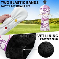 Ensemble de housses de clubs de golf personnalisables en usine, en cuir PU, unisexe, avec protection de la tête de club, échantillon gratuit