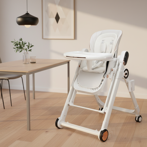 Seggiolone 3-in-1 Ergonomico per Bambini, Altezza Regolabile in 6 Posizioni, Cintura di Sicurezza Rinforzata Allargata, Altalena Elettrica - Product Image 1
