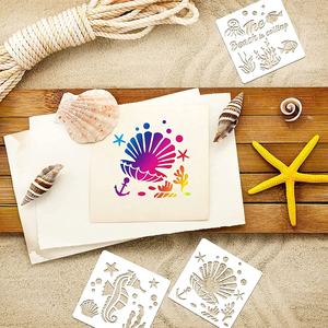 30ชิ้นสัตว์ทะเลมหาสมุทร Stencils ภาพวาดแม่แบบสัตว์ทะเล DIY รูปแบบลายฉลุ - Product Image 4