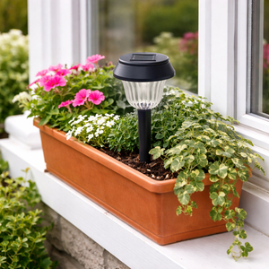 Lampada solare da giardino, plastica, 10,5 x 38 cm. Protezione IP44 - Product Image 5