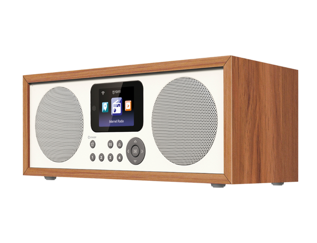Ready to Ship Inscabin IR D4 Portable FM Internet Digital Radio with Spotify Connect for Colour Screen AA Battery Powered