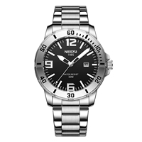 Montres à quartz NIBOSI 2589, design de luxe, mode, affaires, aiguilles lumineuses, étanches, montre pour homme, bracelet en acier inoxydable