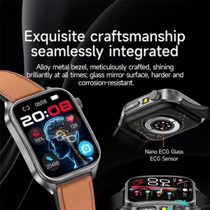 <strong>Elderly</strong> Health <strong>Smartwatch</strong> 1.96Inch AMOLED BT Call SDK Physiotherapy ECG AI IP68 Waterproof Positioning Compass Medical Watch - Product Image 5
