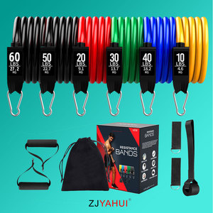 Juego de Bandas de Resistencia ZJYAHUI de 11 Piezas, Equipo de Fitness de Látex TPE, Entrenamiento de Cuerpo Completo, Ejercicio en Casa o Gimnasio - Product Image 3