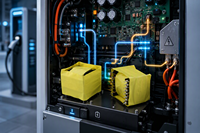 Transformateur toroïdal immergé dans l'huile en aluminium, monophasé 480V, à interface USB haute fréquence horizontale EE, avec circuit Flyback, conforme RoHS