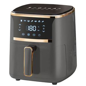 Freidora <span class=keywords><strong>De</strong></span> Aire Inteligente <span class=keywords><strong>De</strong></span> Plástico Mate, Nueva Pantalla Táctil Digital Dorada, 5,5 <span class=keywords><strong>Litros</strong></span>, Negro Brillante, 4L, 5L, 5.5L, 6L, Freidora <span class=keywords><strong>De</strong></span> Aire Inteligente - Product Image 3