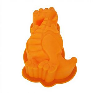 Molde de silicona antiadherente de grado alimenticio para hornear, modelo CXKP-2010V, para mini tartas de dinosaurio, helados y paletas de chocolate, apto para horno, venta al por mayor. - Product Image 1