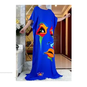 New Style Fashion Loose Design African Printed Casual Women Dress