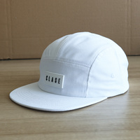 Casquette de baseball personnalisée de haute qualité à visière courte avec patchs en caoutchouc, en coton délavé, style skater, 5 panneaux, pour le camping et le skateboard, pour hommes et femmes